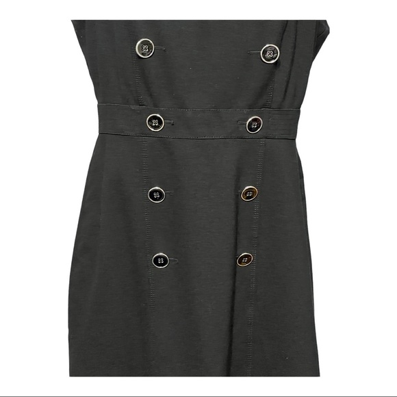 White House Black Market Double Breasted Blazer Dress Square Neck Fit Flare LBD - Picture 7 of 9